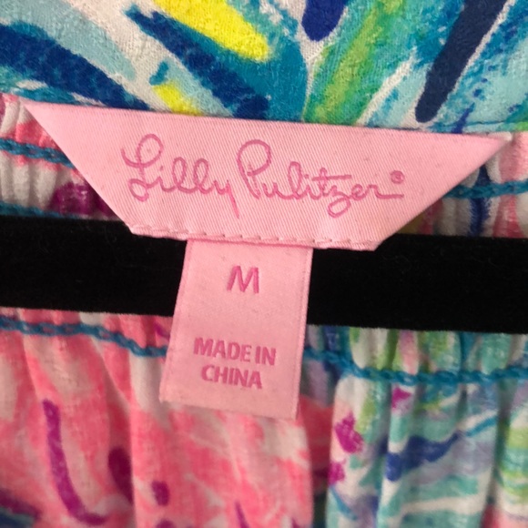 Lily Pulitzer M Top Button Up Flamingo Print - Picture 2 of 6